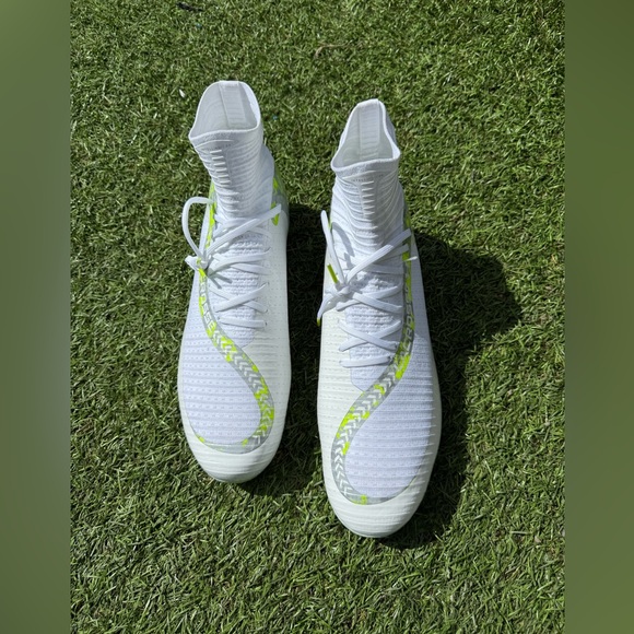 Under Armour White Grey Green UA Highlight 2 MC Lacrosse Cleats Sz(15) main image 5